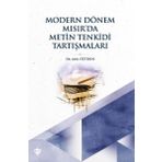 Türkiye Diyanet Vakfı Yayınları Modern Dönem Mısır'Da Metin Tenkidi Tartışmaları
