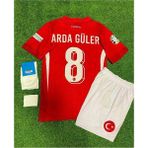 Türkiye Euro 2024 A.r.d.a Güler 8 Numara Çocuk Forması 4'lü Set (Red) - 6 - 7 Yaş - Kırmızı