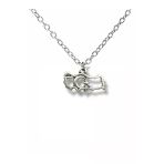Türkiye Haritası Ve Ay Yıldız Figürlü Kolye – Gümüş Renk Unisex 60 Cm Zincirli Metal Tasarım