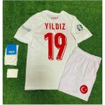 Türkiye Kenan Yıldız Beyaz Çocuk Forması 4'lü Set (Euro 2024 Patch) - 11 - 12 Yaş