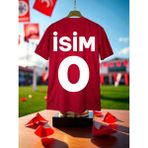 Türkiye Kırmızı Euro 2024 Yeni Sezon Futbol Forması Yetişkin Kişiye Özel Isim