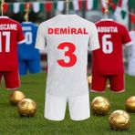 Türkiye Merih Demiral Milli Takım Çocuk Forması 2026 Fifa Dünya Kupası Avrupa - 7 - 8 Yaş - Beyaz