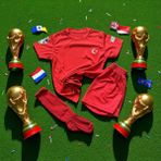 Türkiye Milli Takım Kırmızı Şortlu Çocuk Çoraplı 2024 T-Shirt Halı Saha Forma - 5 - 6 Yaş