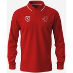 Türkiye Samsunspor Polo Yaka Uzun Kol Sweatshirt - XS - Kırmızı