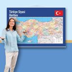 Türkiye Siyasi Haritası 100x150