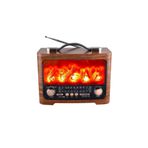 Türkiye Şömine Efektli Nostaljik Görünümlü Radyo FP-821