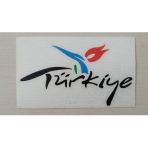 Turkiye Sticker 11x5cm Siyah Turkiye Yazısı - Turkiye Etiketi - Turkiye Çıkartması