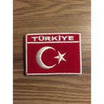 Türkiye Türk Bayrağı - 003 Ay Yıldız Patches Arma ve Kot Yamaları Çok Renkli