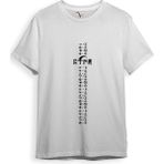 Türkiye Türk Yazısı ve Göktürk Alfabesi Sembolleri Ay Yıldız ve Hilal Baskılı Regular Fit T-Shirt - 2XL - Beyaz