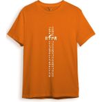 Türkiye Türk Yazısı ve Göktürk Alfabesi Sembolleri Ay Yıldız ve Hilal Baskılı Regular Fit T-Shirt - 3XL - Turuncu