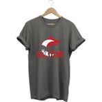 Türkiye Türkçü Bozkurt Baskılı Ay Yıldız Kırmızı Beyaz Kurt ve Göktürk Yazısı Regular Fit T-Shirt - 3XL - Antrasit