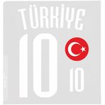 Türkiye ütüyle yapışan arma numarası 10 ütüyle ütülenebilir transfer 4 adet elbise parçası ütü veya transfer presi tişört triko ütü motifi - BR10 W
