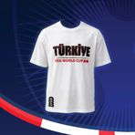 Türkiye World Cup 26 FIFA Lisanslı Tişört Beyaz Kırmızı