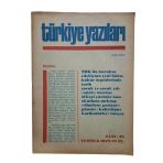 Türkiye Yazıları Aylık Dergi Sayı: 28 / Temmuz 1979 (İkinci El)