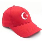 Türkiye Yazılı Türk Bayraklı Atatürk Nakışlı Mikro Pamuklu Kumaş Spor Yazlık Şapka (Kırmızı02)