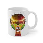 Türkiye'de Tek Futbol Toplu 3D Tasarım Kupa Bardak/Kişiye Özel Kupa Bardak/Sarı Kırmızı/Sarı Laciver/Siyah Beyaz Taraftar (Beyaz GS)