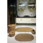 Türkmen Ev Tekstil Jüt ,40 X 45hasır Büyük Boy Banyo Takımı ,çamaşır Sepeti ,büyük Paspas ,banyo Seti, Paspas Takımı
