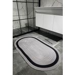 Türkmen Ev Tekstil Jüt Gri ,Paspas, Banyo Paspası ,Kapı önü paspası, Balkon Paspası ,Dekor