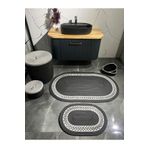 Türkmen Ev Tekstil Jüt ,hasır Büyük Boy Banyo Takımı ,40 X 45çamaşır Sepeti ,büyük Paspas,banyo Seti
