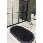 Türkmen Ev Tekstil Jüt Hasır , Siyah Tekli Paspas, Banyo Paspası ,kapı Önü Paspası ,dekor