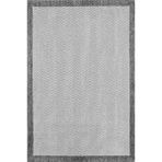 Türkmen Halı Siesta 1504 Antrasit Bordürlü Beyaz Sisal Halı Bordürlü Kolay Temizlenen Hasır Yolluk - Çok Renkli - 160 x 230 cm