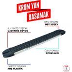 Türkmen Nissan Qashqai +2 Krom Yan Basamak 183 cm 2007-2014