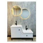 Türkmen yapı dekorasyon Abdest Lavabosu Sağı Çukur, Yaşlı, Engelli Ve Çocuk Lavabosu / Full Aksesuar / Z lavabo 1