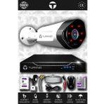 TURKNO 1 Kameralı Galia 1 Dış Kamera Set 2 TB HDD Full HD Gece Görüşlü Güvenlik Kamerası Sistemi