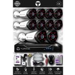TURKNO 10 Kameralı Galia 10 Dış Kamera Set 2 TB HDD Full HD Gece Görüşlü Güvenlik Kamerası Sistemi