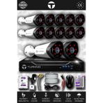 TURKNO 12 Kameralı Galia 12 Dış Kamera Set 2 TB HDD Full HD Gece Görüşlü Güvenlik Kamerası Sistemi