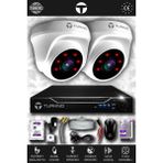 TURKNO 2 Kameralı Domia 2 İç Kamera Set 2 TB HDD Full HD Gece Görüşlü Güvenlik Kamerası Sistemi