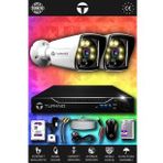 TURKNO 2 Kameralı Karie 2 Dış Kamera Set 320 GB HDD Full HD Renkli Gece Görüşlü Güvenlik Kamerası Sistemi