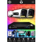 TURKNO 2 Kameralı Navie 2 Dış Kamera Set 100 GB HDD Full HD Renkli Gece Görüşlü Güvenlik Kamerası Sistemi