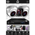TURKNO 3 Kameralı Karia 2 İç Kamera Set 250 GB HDD Full HD Gece Görüşlü Güvenlik Kamerası Sistemi