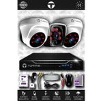 TURKNO 3 Kameralı Pania 1 İç Kamera Set 2 TB HDD Full HD Gece Görüşlü Güvenlik Kamerası Sistemi