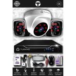 TURKNO 3 Kameralı Pania 1 İç Kamera Set 500 GB HDD Full HD Gece Görüşlü Güvenlik Kamerası Sistemi