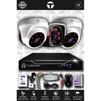 TURKNO 3 Kameralı Pania 2 İç Kamera Set 500 GB HDD Full HD Gece Görüşlü Güvenlik Kamerası Sistemi