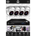 TURKNO 4 Kameralı Domia 4 İç Kamera Set 500 GB HDD Full HD Gece Görüşlü Güvenlik Kamerası Sistemi