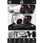 TURKNO 4 Kameralı Karia 1 İç Kamera Set HDD'siz Full HD Gece Görüşlü Güvenlik Kamerası Sistemi