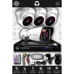 TURKNO 4 Kameralı Karia 3 İç Kamera Set HDD'siz Full HD Gece Görüşlü Güvenlik Kamerası Sistemi