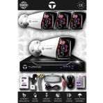 TURKNO 4 Kameralı Karia 4 Dış Kamera Set 320 GB HDD Full HD Gece Görüşlü Güvenlik Kamerası Sistemi
