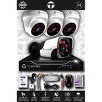 TURKNO 4 Kameralı Pania 3 İç Kamera Set 2 TB HDD Full HD Gece Görüşlü Güvenlik Kamerası Sistemi