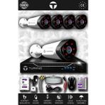 TURKNO 5 Kameralı Galia 5 Dış Kamera Set 2 TB HDD Full HD Gece Görüşlü Güvenlik Kamerası Sistemi