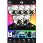 TURKNO 6 Kameralı Domie 6 İç Kamera Set 250 GB HDD Full HD Renkli Gece Görüşlü Güvenlik Kamerası Sistemi