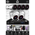 TURKNO 6 Kameralı Galia 2 İç Kamera Set 320 GB HDD Full HD Gece Görüşlü Güvenlik Kamerası Sistemi
