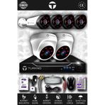 TURKNO 6 Kameralı Galia 2 İç Kamera Set 500 GB HDD Full HD Gece Görüşlü Güvenlik Kamerası Sistemi