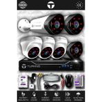 TURKNO 6 Kameralı Galia 3 İç Kamera Set 250 GB HDD Full HD Gece Görüşlü Güvenlik Kamerası Sistemi