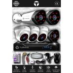 TURKNO 6 Kameralı Galia 3 İç Kamera Set HDD'siz Full HD Gece Görüşlü Güvenlik Kamerası Sistemi
