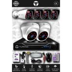 TURKNO 6 Kameralı Karia 2 İç Kamera Set 1 TB HDD Full HD Gece Görüşlü Güvenlik Kamerası Sistemi