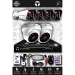 TURKNO 6 Kameralı Karia 2 İç Kamera Set 2 TB HDD Full HD Gece Görüşlü Güvenlik Kamerası Sistemi
